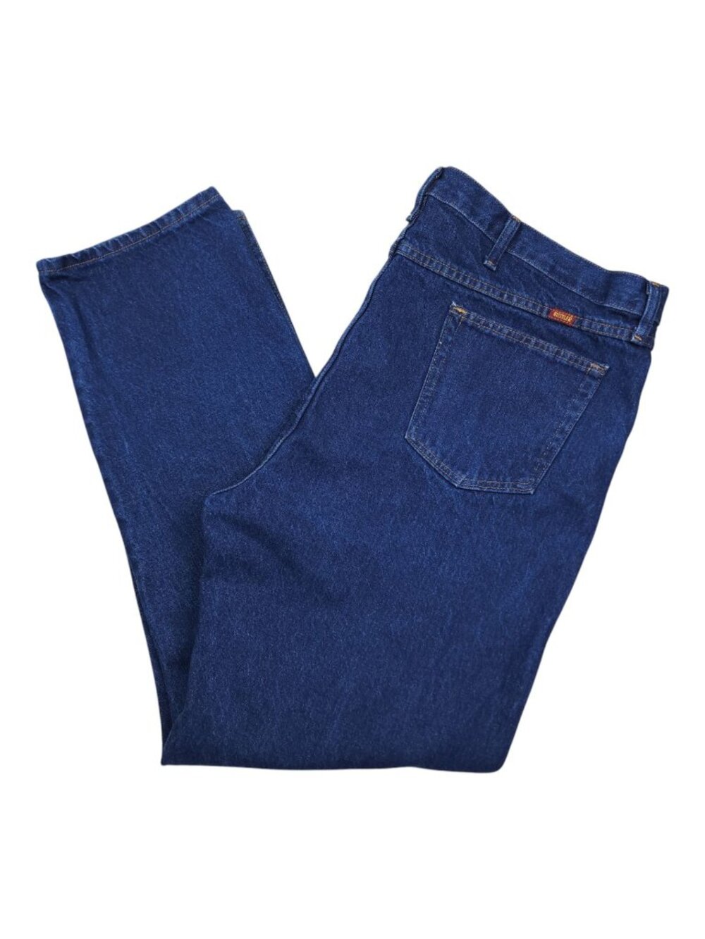 Rustler Classic Straight Blue Jeans Dark Wash Heavy Weight Denim Size 46 X 32